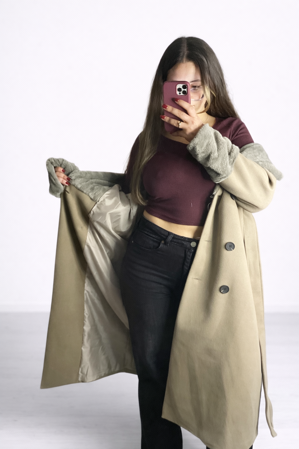 Gabardine Comprida Forrada