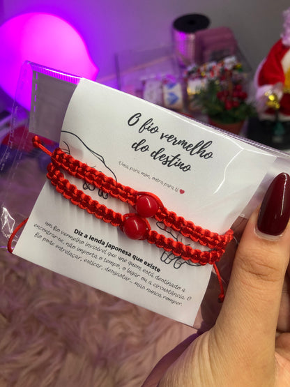 Conjunto fio vermelho do destino