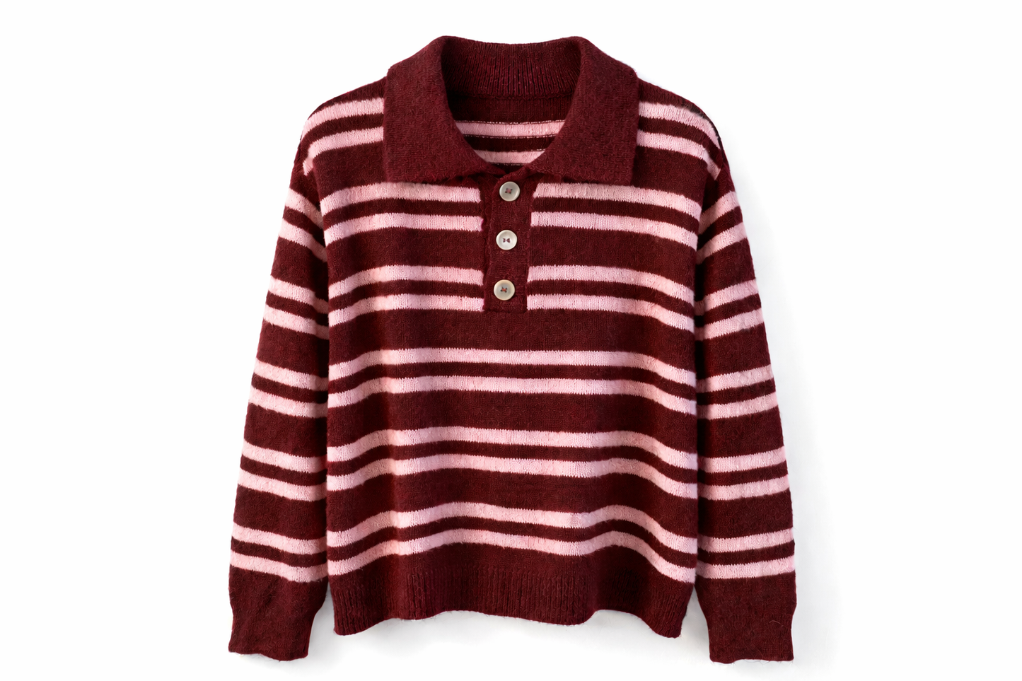 Polo de malha cozy listrado