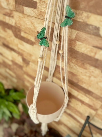 Suporte feito à mão para plantas- um vaso incluído
