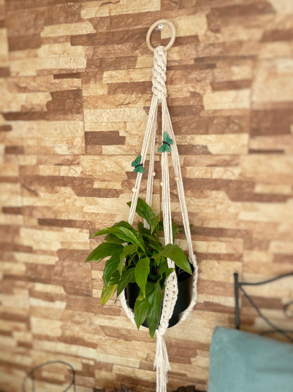 Suporte feito à mão para plantas- um vaso incluído