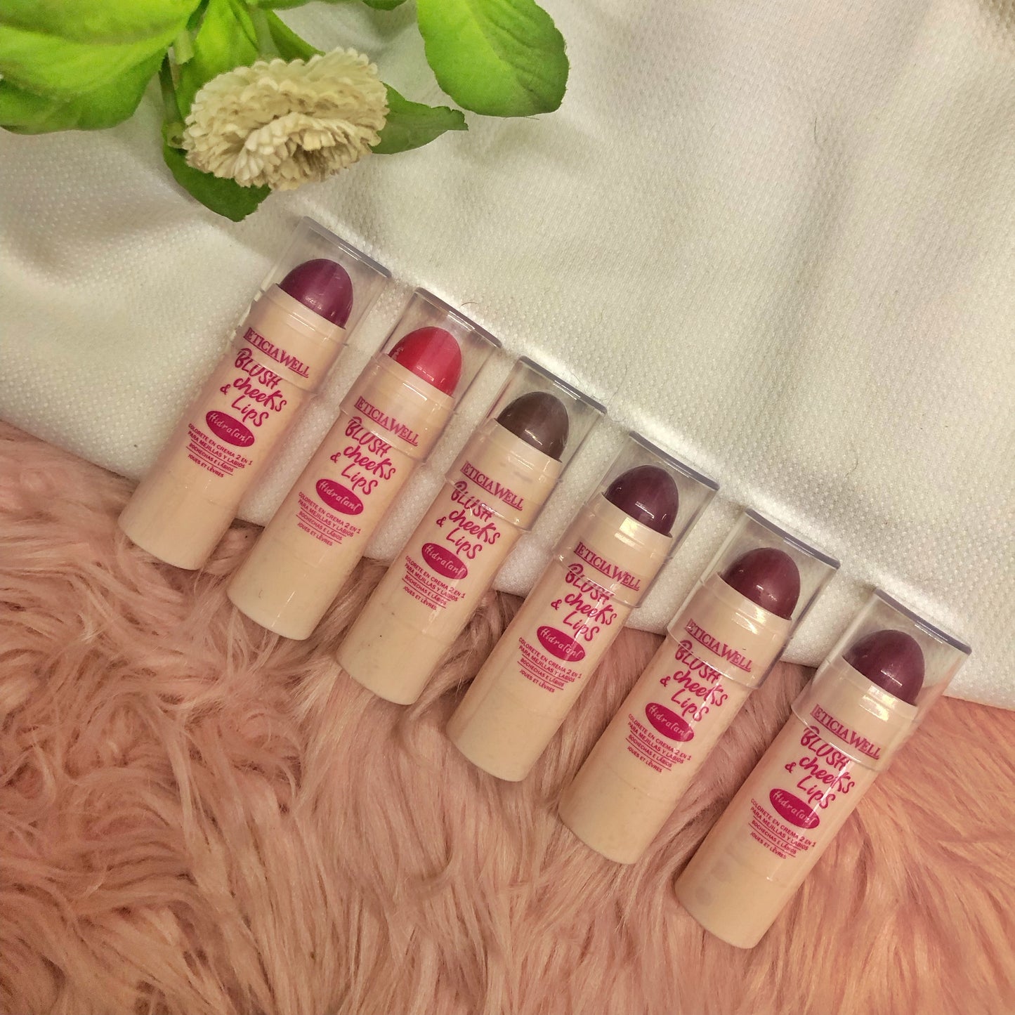 Blush e batom 2 em 1 hidratante