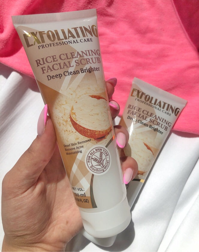 Esfoliante facial de arroz