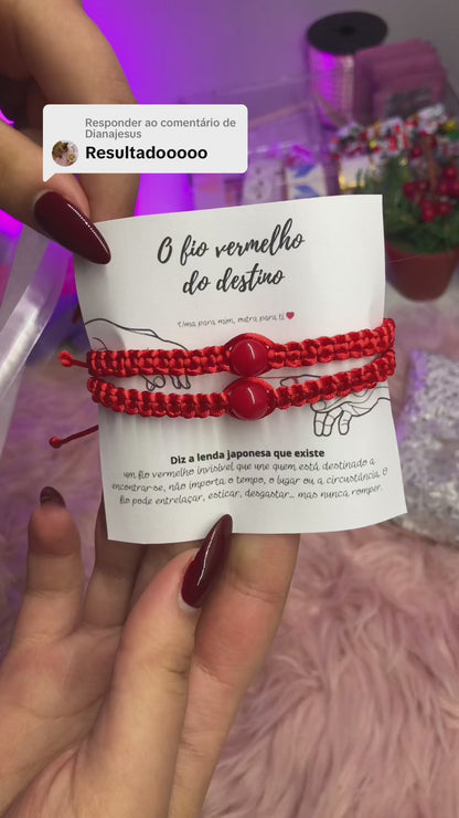 Conjunto fio vermelho do destino